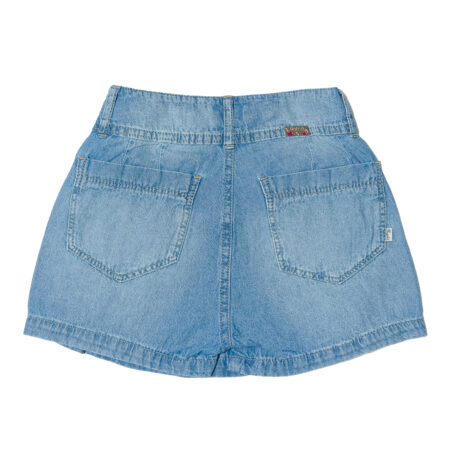 Falda short de jean con prences