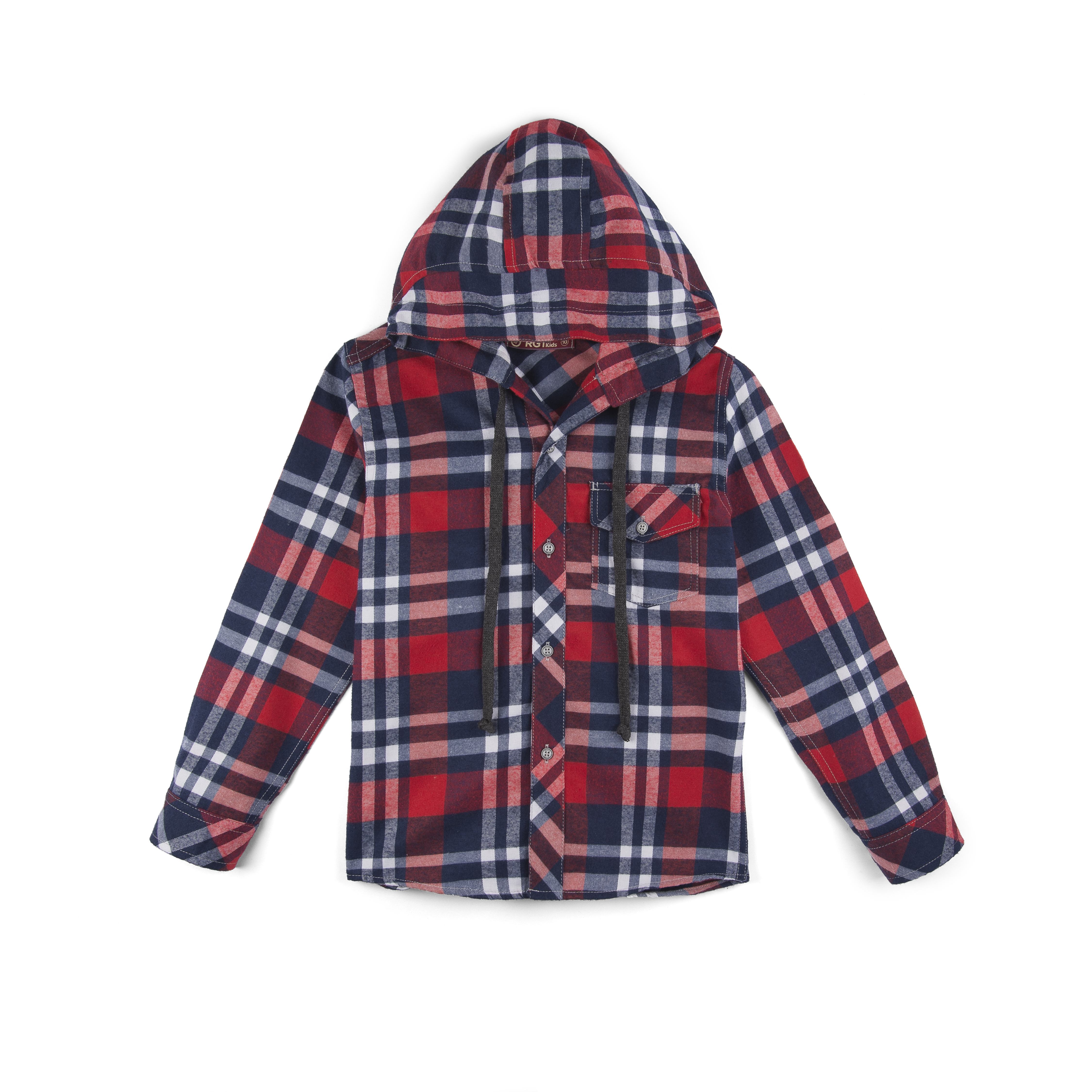 Camisa tipo leñadora con capota