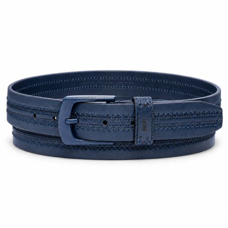CINTURÓN DE CUERO AZUL