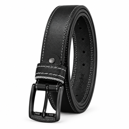 CINTURÓN DE CUERO NEGRO