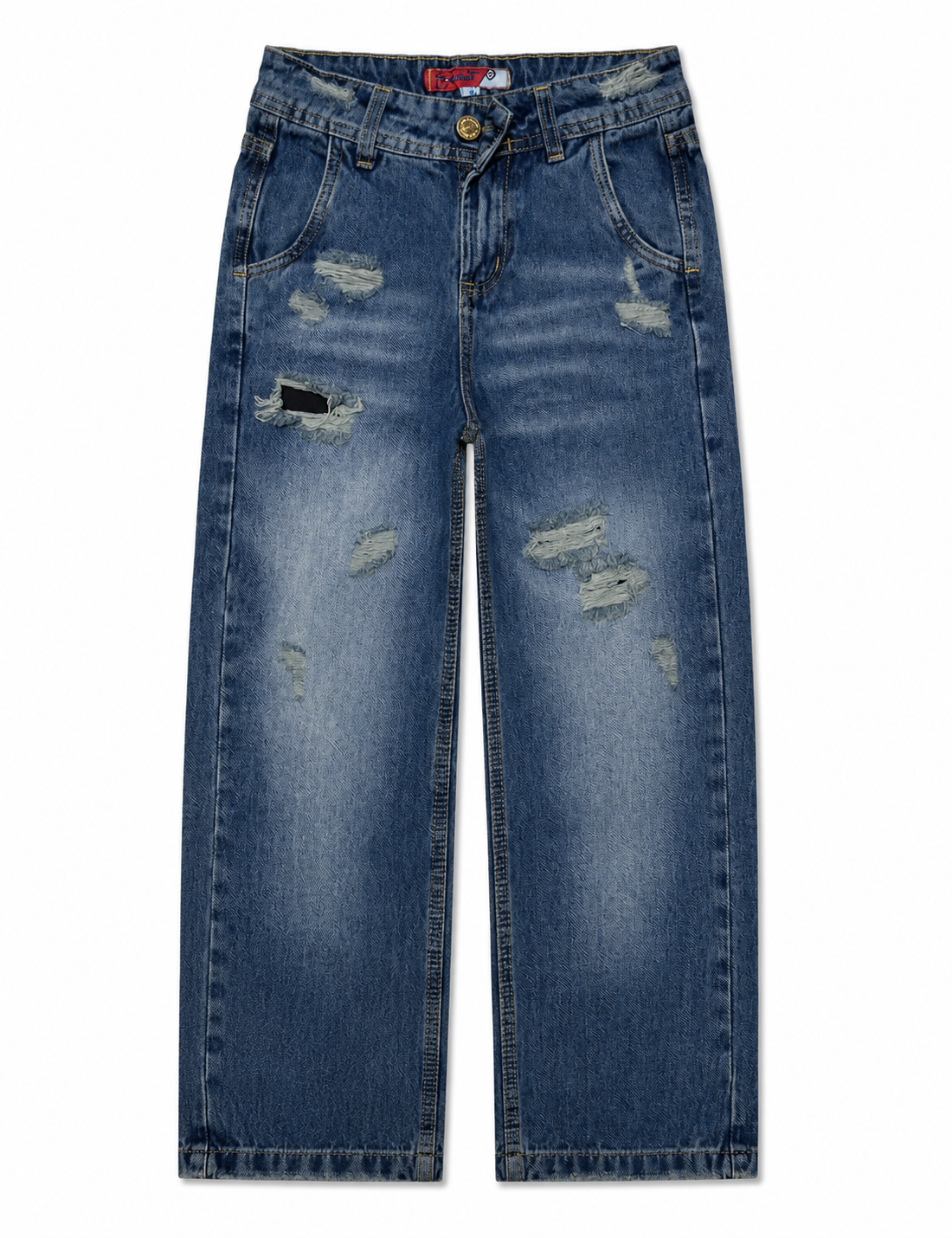 JEAN WIDE LEG RIPPED WASH – REF. RGT420