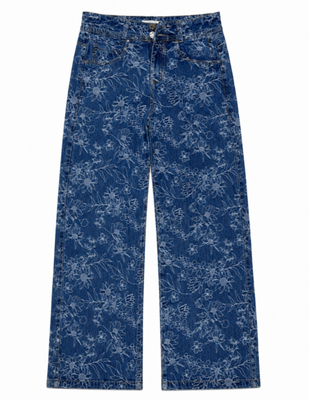 JEAN WIDE LEG FLORAL SKETCH – REF. RGT458