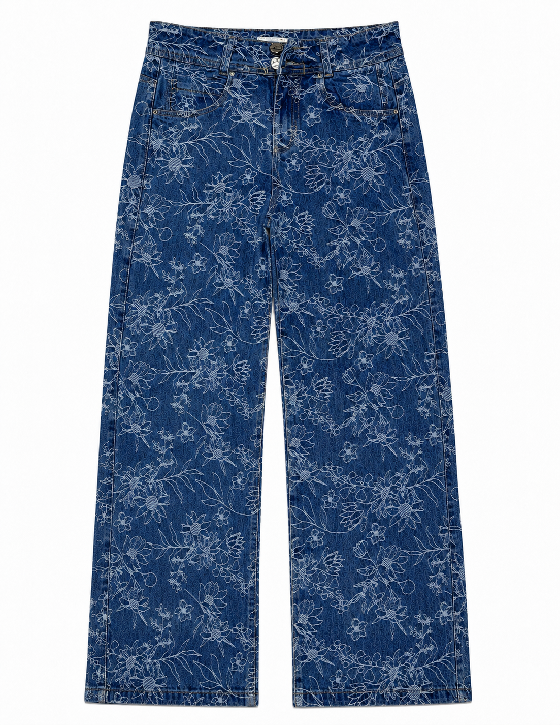 JEAN WIDE LEG FLORAL SKETCH – REF. RGT458